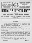 Hornické a hutnické listy (1900-1919)